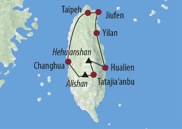 Map: Taiwan: Ilha Formosa - Zwischen Konfuzius und Jadeberg (Diamir)