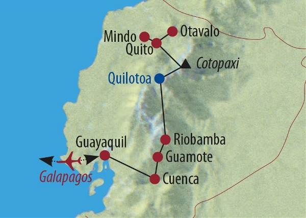 Map: Ecuador | Galapagos: Höhepunkte Ecuadors und Inselhüpfen auf Galapagos (Diamir)