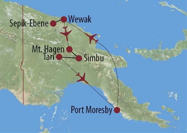 Map: Papua-Neuguinea: Krokodilmänner, Paradiesvögel und Perückenkrieger (Diamir)