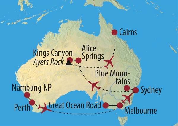 Map: Australien: Im Land des Bumerangs (Diamir)