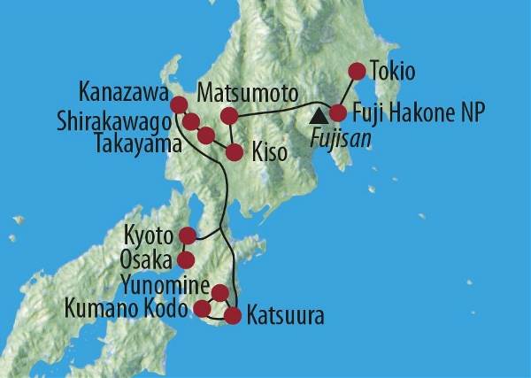 Map: Japan: Auf Wanderwegen durch das alte Japan (Diamir)