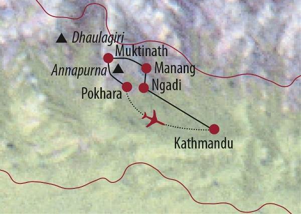 Map: Nepal: Große Annapurna-Runde (Diamir)
