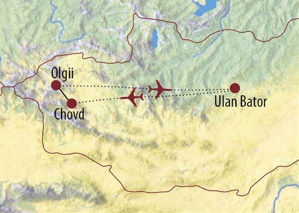 Map: Mongolei: Zum Adlerfest ins Altaigebirge (Diamir)
