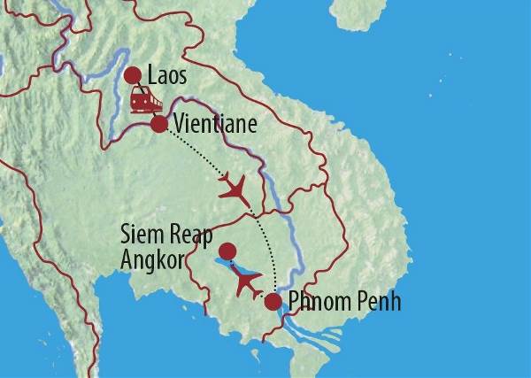 Map: Laos • Kambodscha: Im Herzen Indochinas (Diamir)