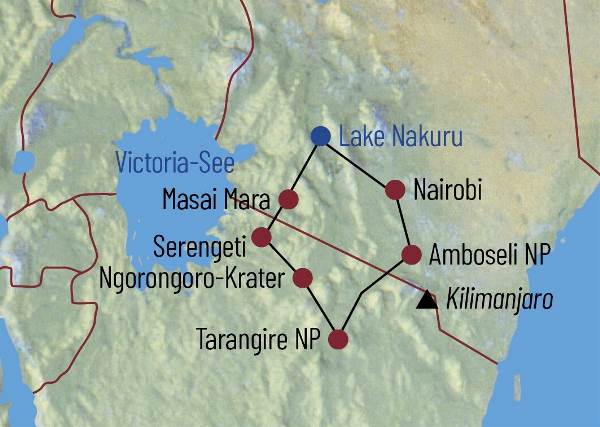 Map: Kenia • Tansania: Auf den Spuren der großen Tierwanderung (Diamir)