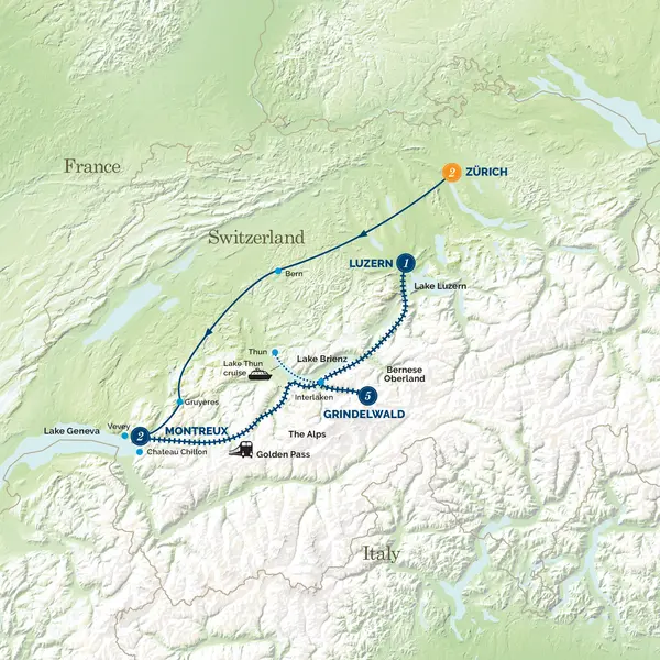 Map: Swiss Christmas in Grindelwald (Albatross Tours)