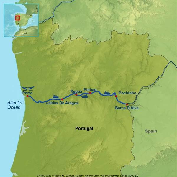 Map: Picturesque Solo Douro Tour (Indus)