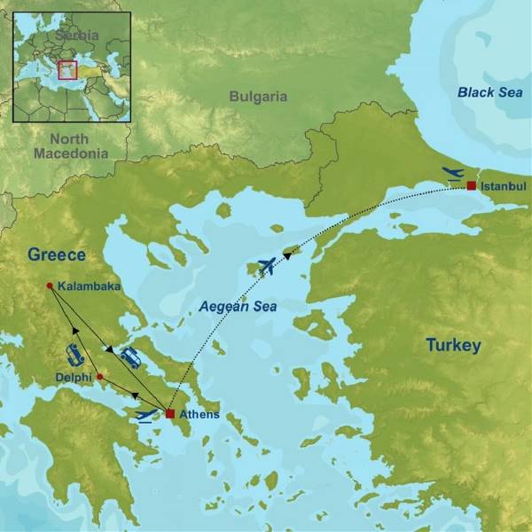 Map: Essential Greece and Istanbul (Indus)
