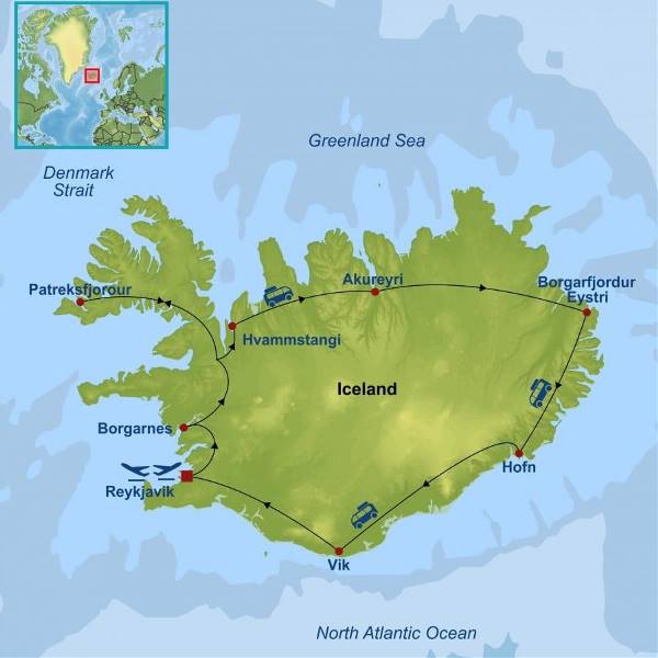 Map: Grand Tour Of Iceland (Indus)
