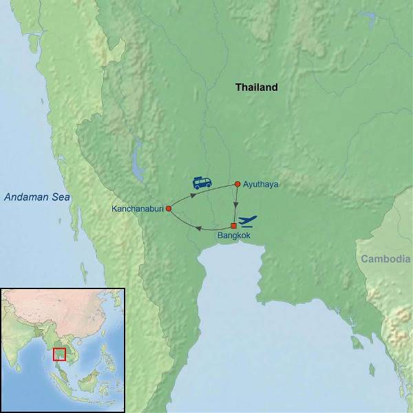 Map: Picturesque Solo Thailand Tour (Indus)
