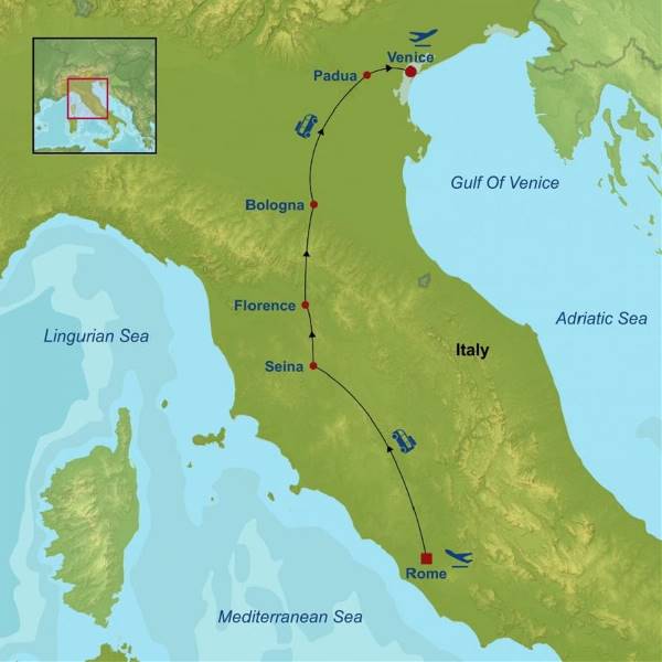 Map: Italian Highlights (Indus)