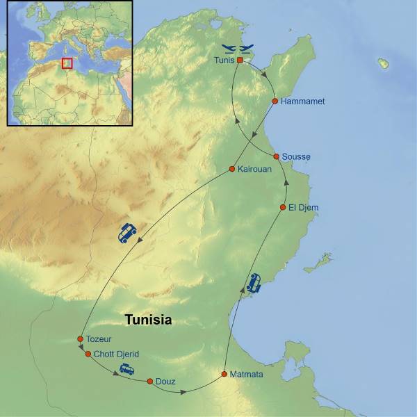 Map: Discover Tunisia (Indus)
