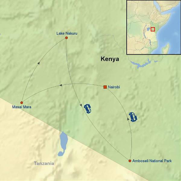 Map: Picturesque Solo Kenya Tour (Indus)