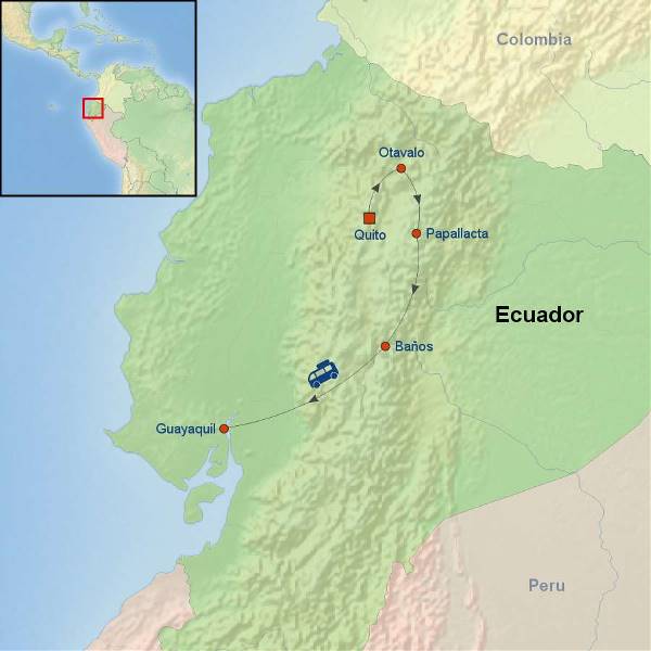 Map: Picturesque Solo Ecuador Tour (Indus)