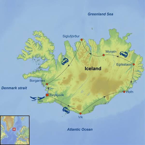Map: Iceland Explorer (Indus)