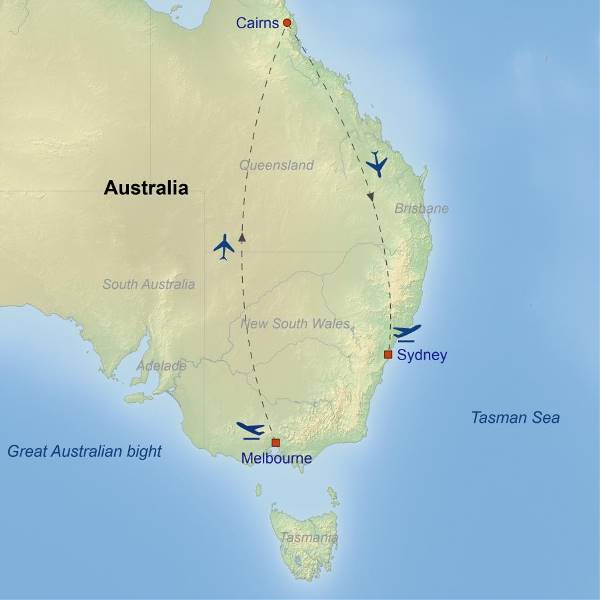 Map: Highlights of Australia (Indus)