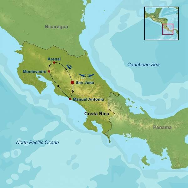 Map: Treasures of Costa Rica (Indus)