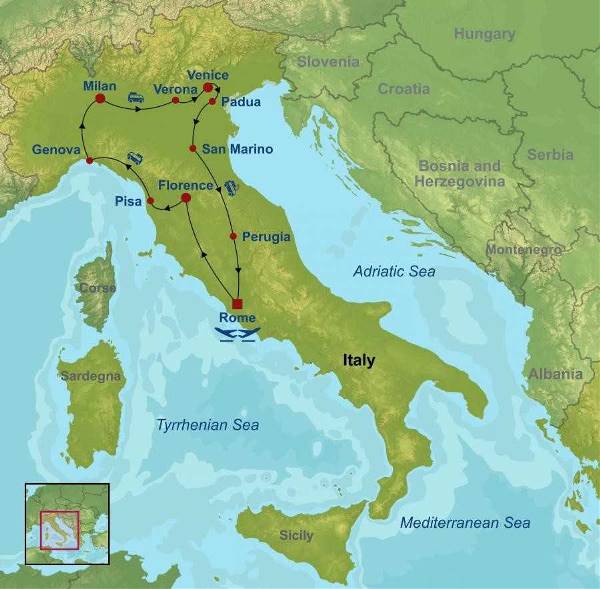 Map: Italian Treasures (Indus)