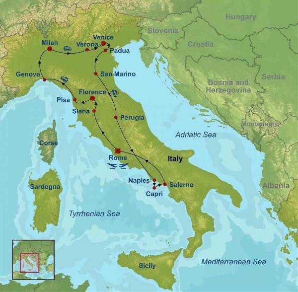 Map: Amazing Italy (Indus)