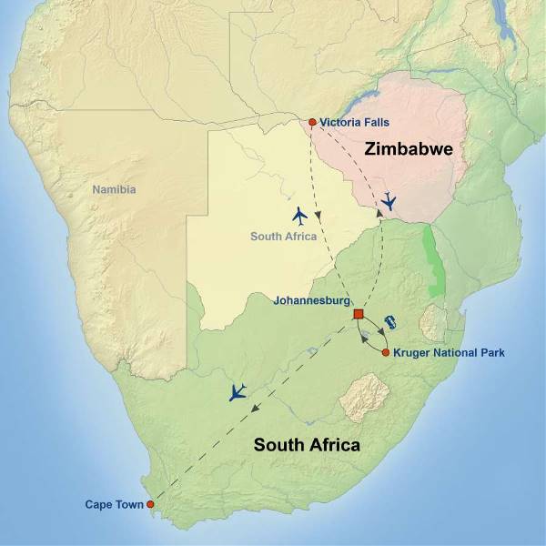 Map: Jewels of South Africa (Indus)