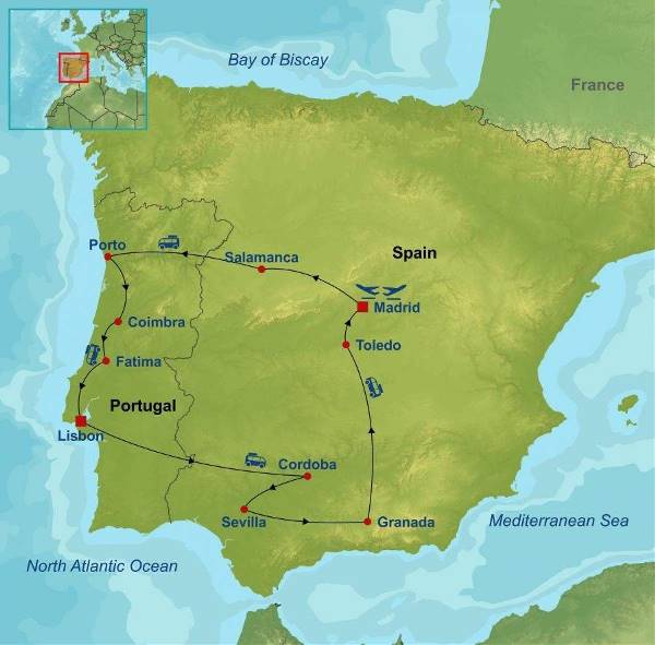 Map: Best Of Spain and Portugal (Indus)