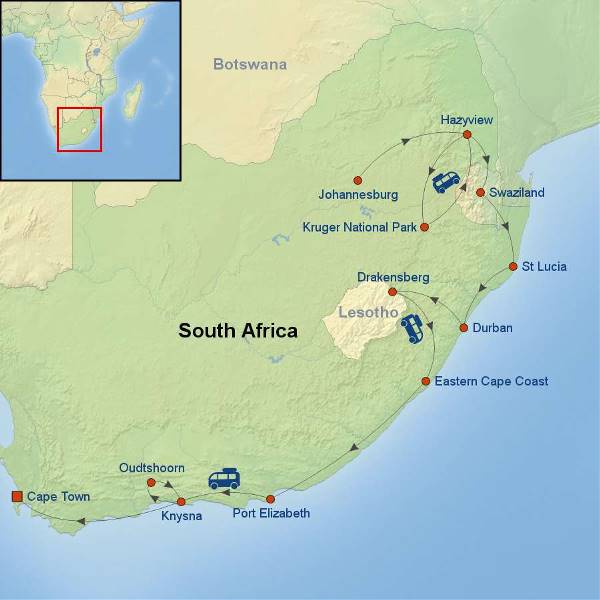 Map: South Africa In Depth (Indus)