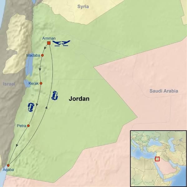 Map: Jordan Highlights (Indus)