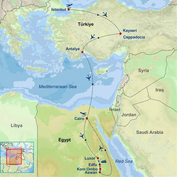 Map: Magical Türkiye and Egypt (Indus)