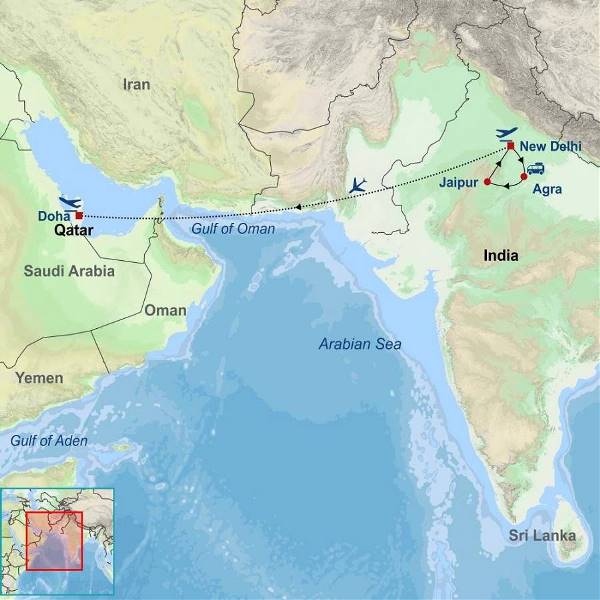 Map: Best of India and Qatar (Indus)