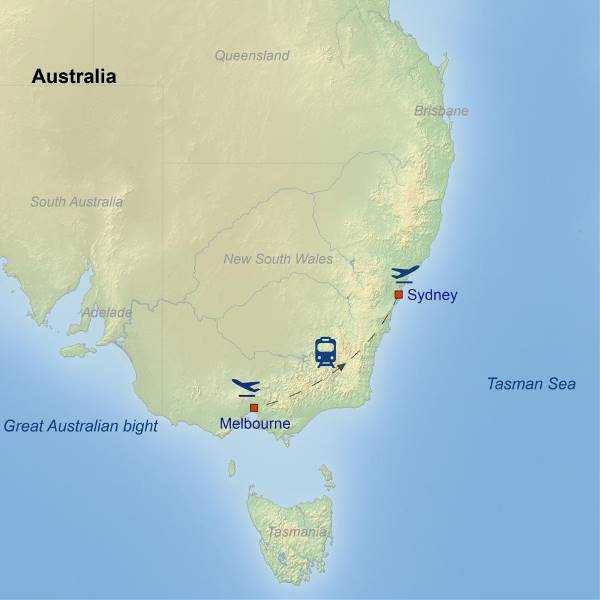 Map: Picturesque Solo Australia Tour (Indus)