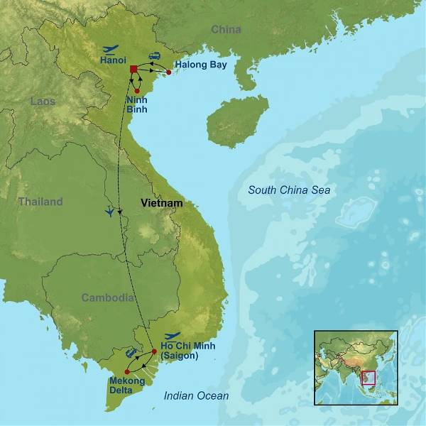 Map: Vietnam Highlights (Indus)