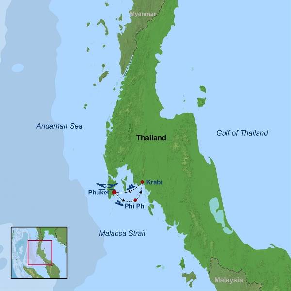 Map: Picturesque Solo Islands of Thailand Tour (Indus)