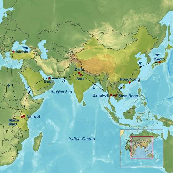 Map: Orient Explorer Tour (Indus)