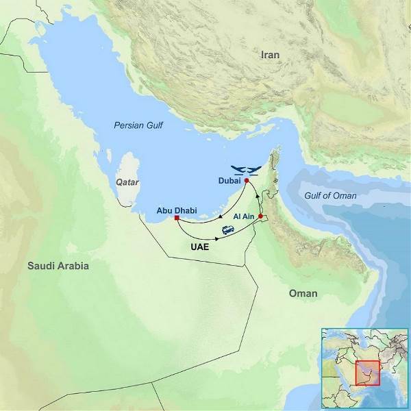 Map: Essential Dubai With Abu Dhabi (Indus)