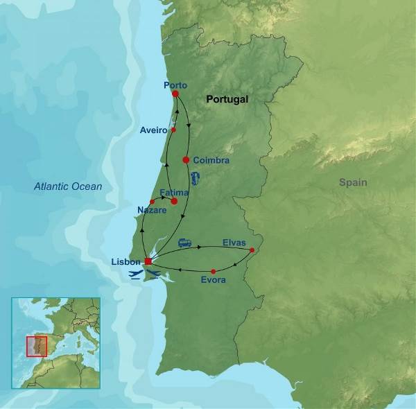 Map: Treasures of Portugal (Indus)