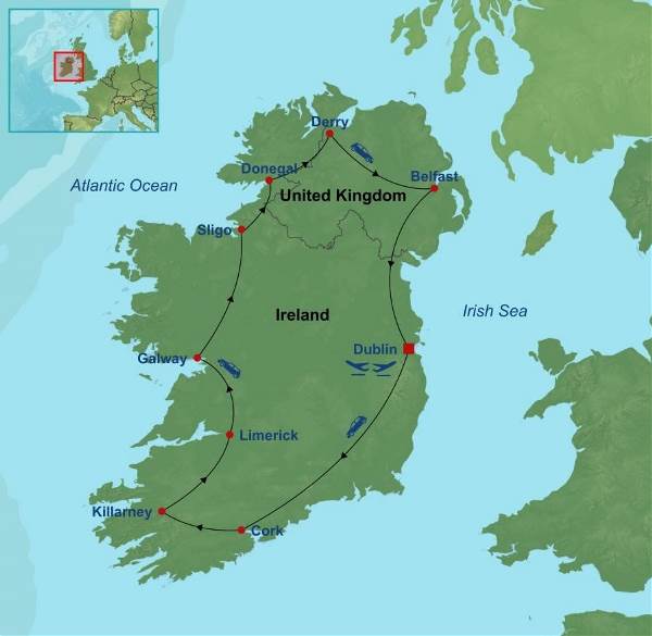 Map: The Grand Ireland Wild Atlantic Way (Indus)