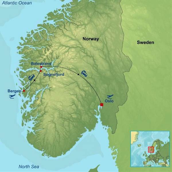 Map: Magic of Norwegian Fjords (Indus)