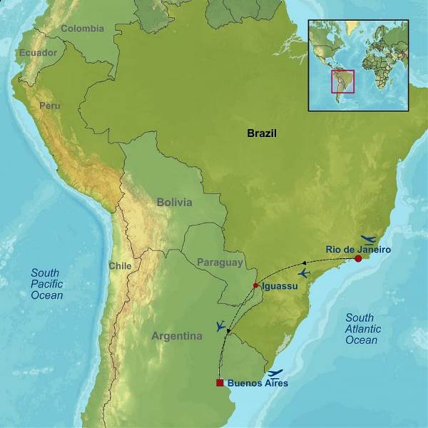 Map: Essential Brazil And Argentina (Indus)