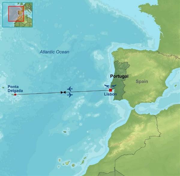 Map: Amazing Lisbon and Azores Islands (Indus)