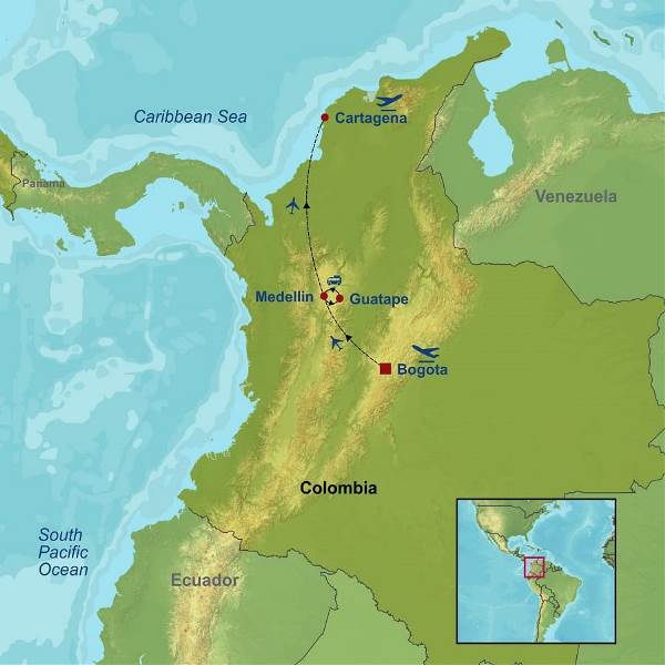 Map: Colombian Highlights (Indus)