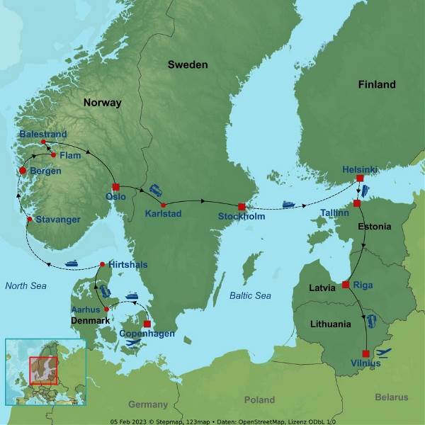 Map: Magic of Scandinavia and the Baltics (Indus)