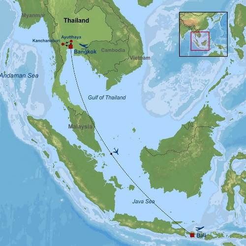 Map: Thailand And Bali Odyssey (Indus)