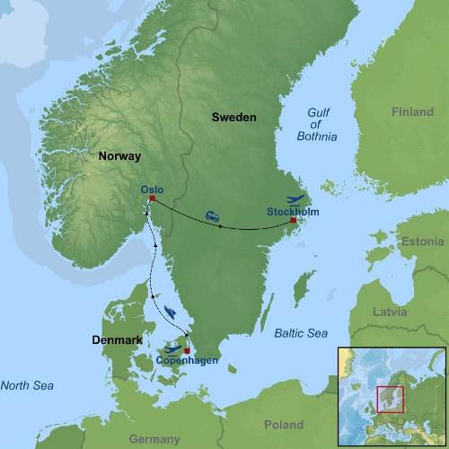 Map: Scandinavian Capitals (Indus)