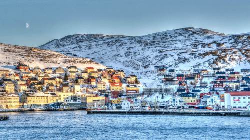 Vision of Norwegian Fjords in Winter (Indus)