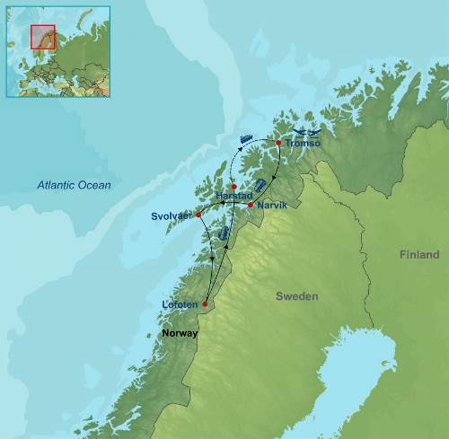 Map: An Arctic Adventure in Norway (Indus)