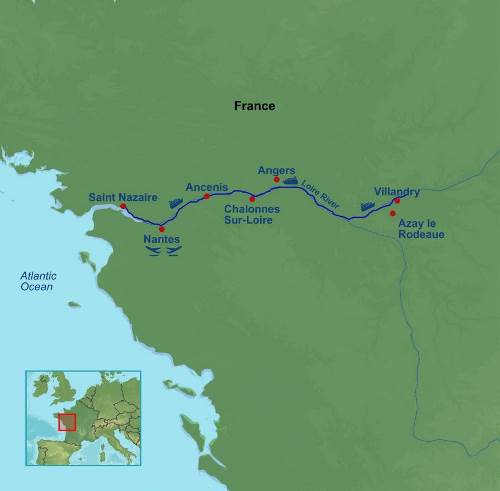 Map: Enchanting Loire Valley A Royal Legacy Cruise (Indus)