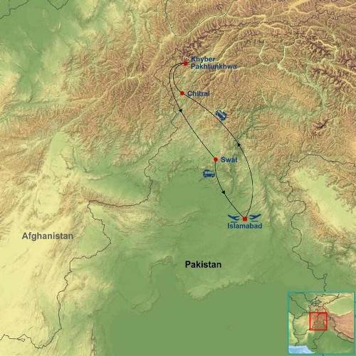 Map: Magic of Gandhara and Kalash Valley (Indus)