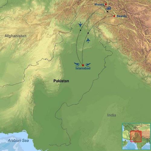 Map: High Peaks of Pakistan (Indus)