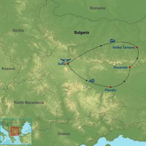 Map: Highlights of Bulgaria (Indus)