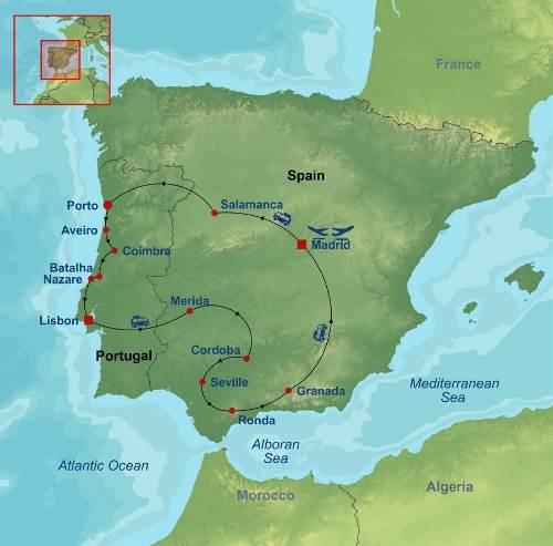 Map: Amazing Spain and Portugal (Indus)